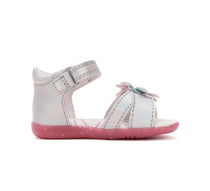 D.D.Step sandale fete 19-24 Silver cu floare