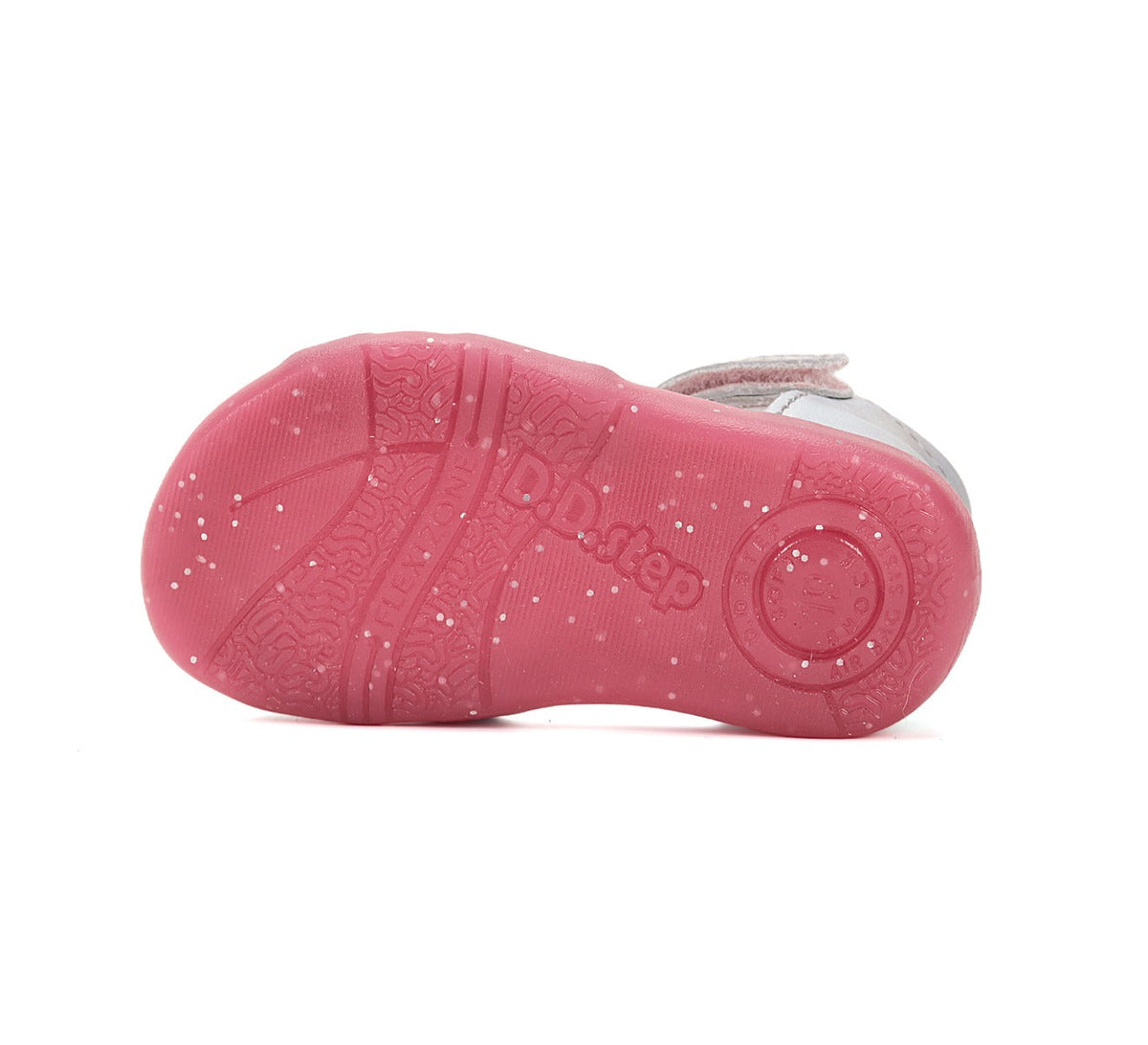 D.D.Step sandale fete 19-24 Silver cu floare
