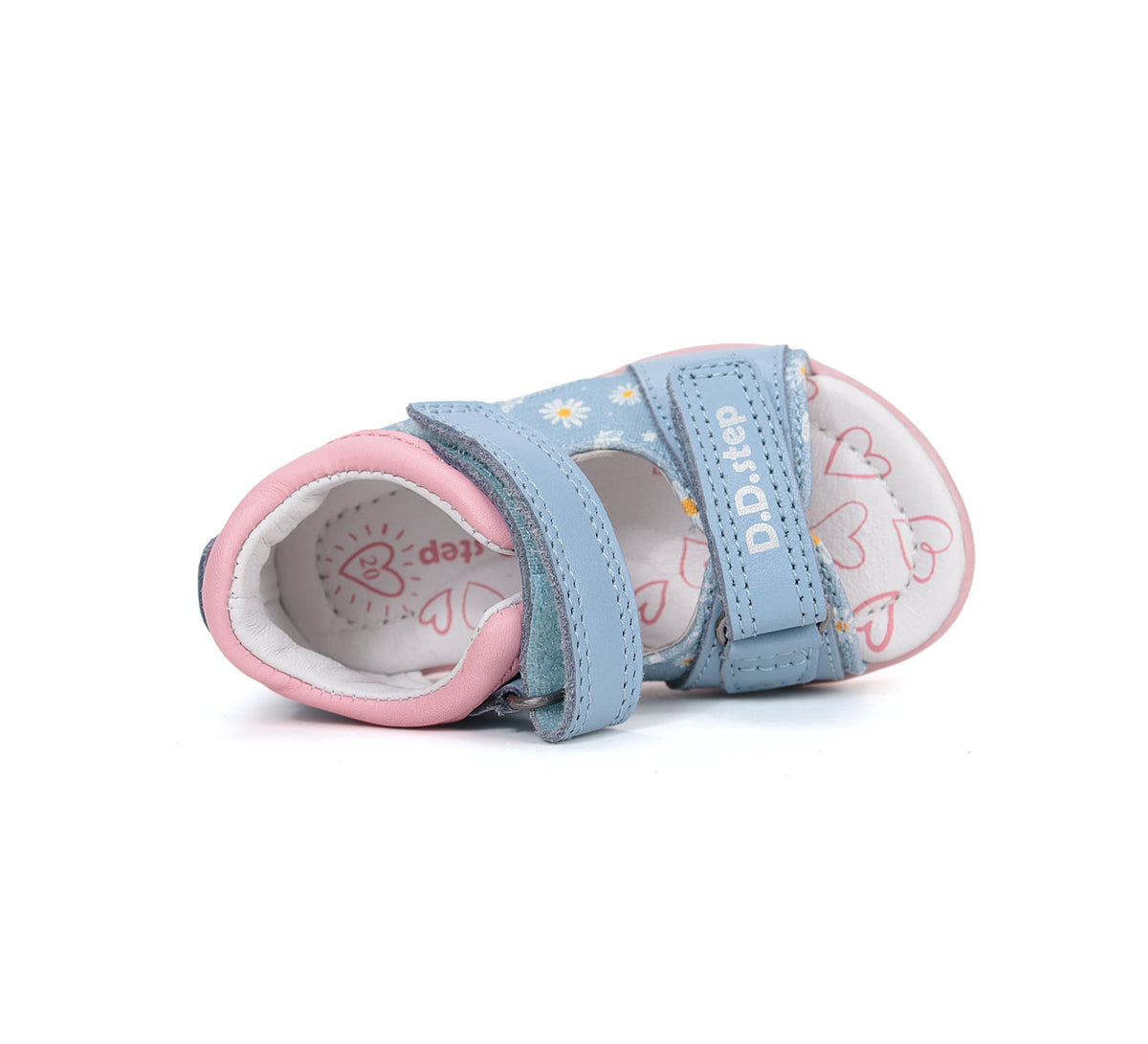 D.D.Step sandale fete 20-25 Aero Blue cu margarete