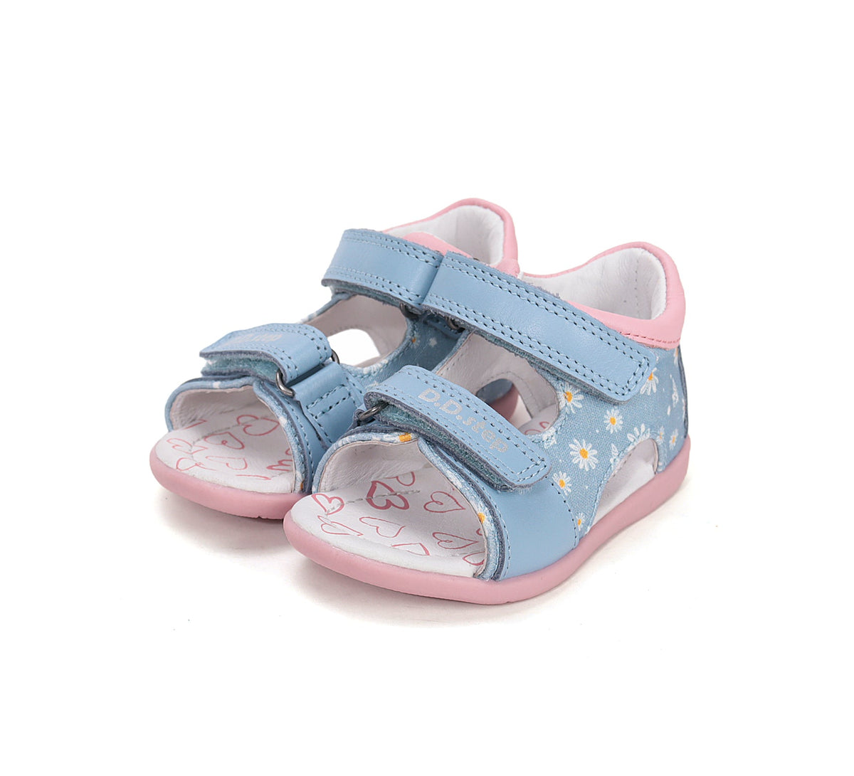D.D.Step sandale fete 20-25 Aero Blue cu margarete Imagine principală a produsului