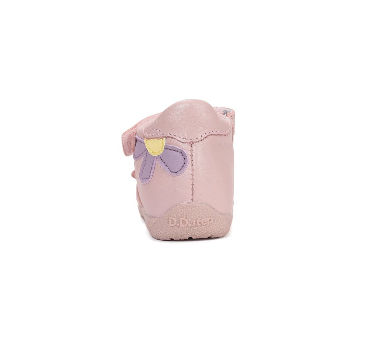 D.D.Step sandale fete piele 20-25 Baby Pink cu floare