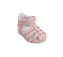 D.D.Step sandale fete piele 20-25 Baby Pink cu floare
