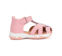 D.D.Step szandál lányoknak 20-25 Baby Pink virágokkal