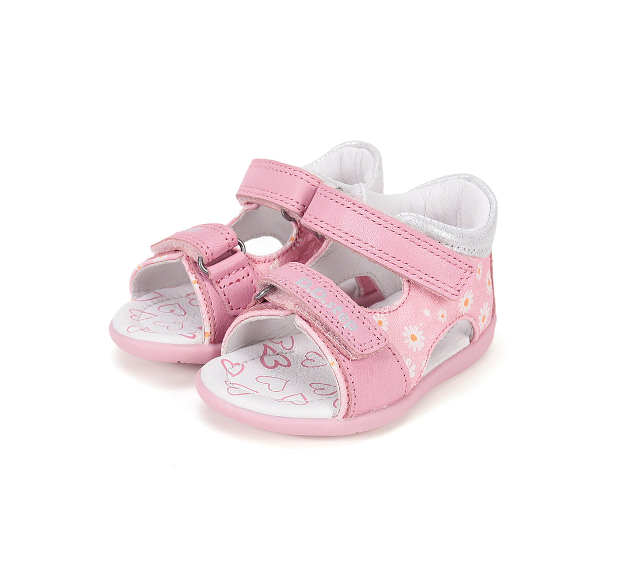 D.D.Step sandale fete 20-25 Baby Pink cu margarete Imagine principală a produsului