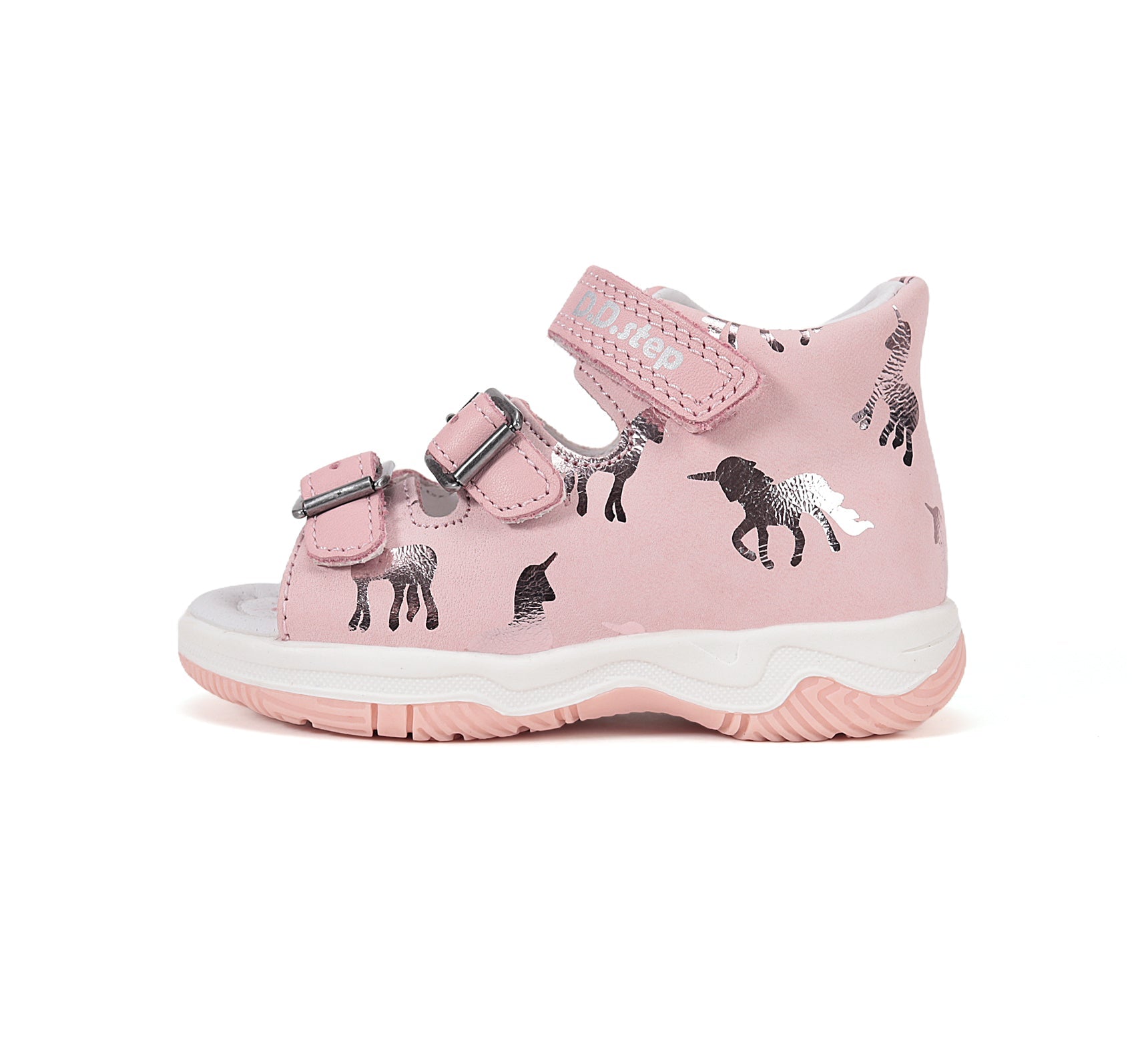 D.D.Step sandale fete 19-24 Baby Pink cu unicorn Imagine secundară a produsului