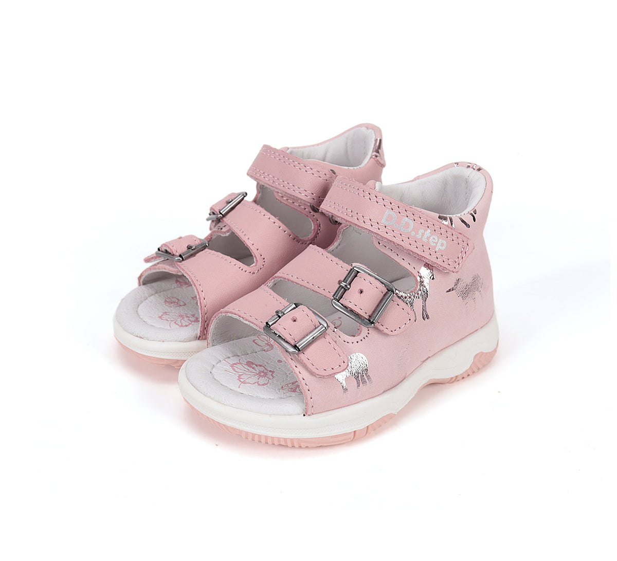 D.D.Step sandale fete 19-24 Baby Pink cu unicorn Imagine principală a produsului