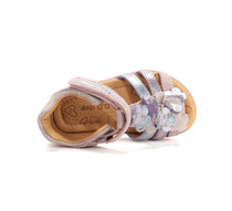 D.D.Step sandale fete 20-25 Rose gold cu floricele