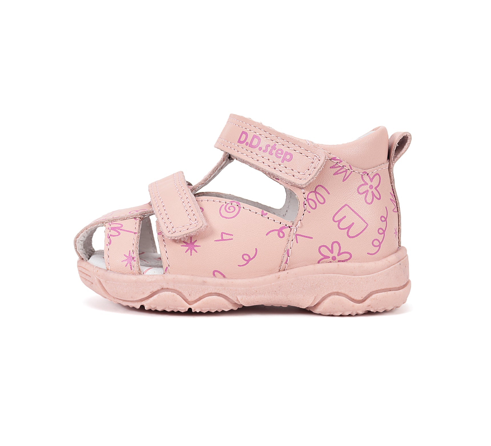 D.D.Step sandale fete 20-25 Rose Gold cu desene Imagine secundară a produsului