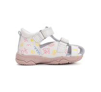 D.D.Step sandale fete 20-25 White cu desene