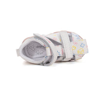 D.D.Step sandale fete 20-25 White cu desene