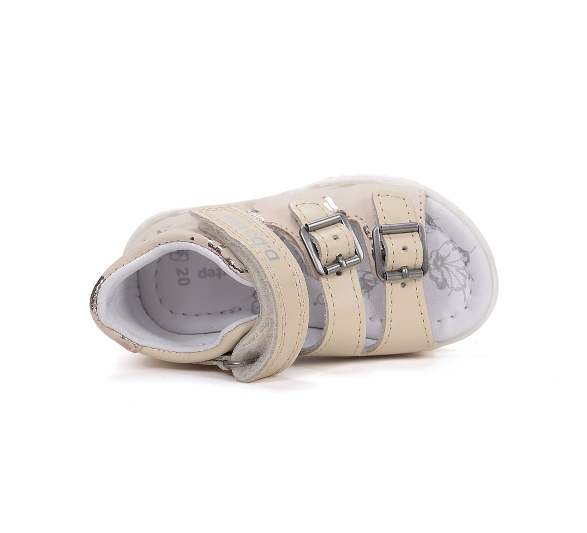 D.D.Step szandál lányoknak 19-24 Cream egyszarvúval