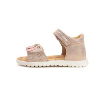 D.D.Step sandale fete 25-30 Rose Gold cu frunza