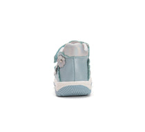 D.D.Step sandale fete 25-30 Sky Blue cu floaricele argintii