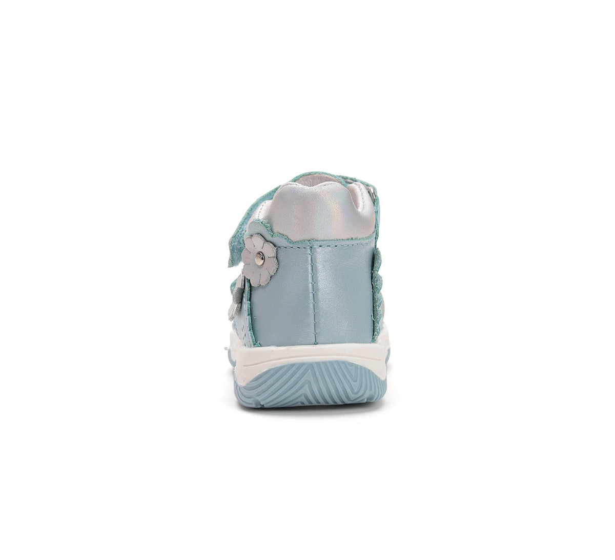 D.D.Step sandale fete 25-30 Sky Blue cu floaricele argintii