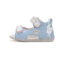 D.D.Step sandale fete 25-30 Sky Blue cu iepuras