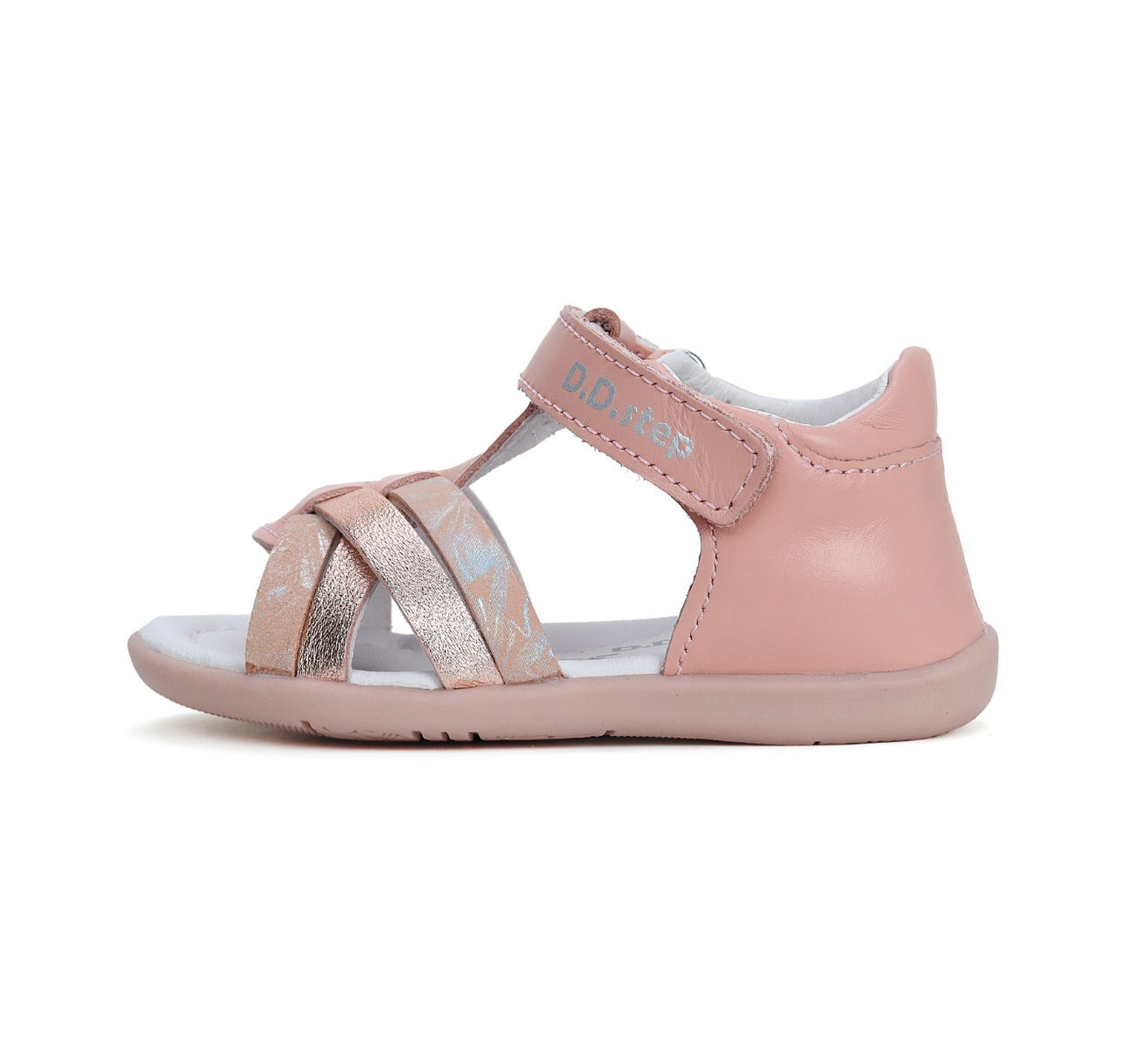 D.D.Step sandale fete 25-30, Pink cu roz gold Imagine secundară a produsului