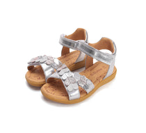 D.D.Step sandale fete 26-31 Silver cu inimioare