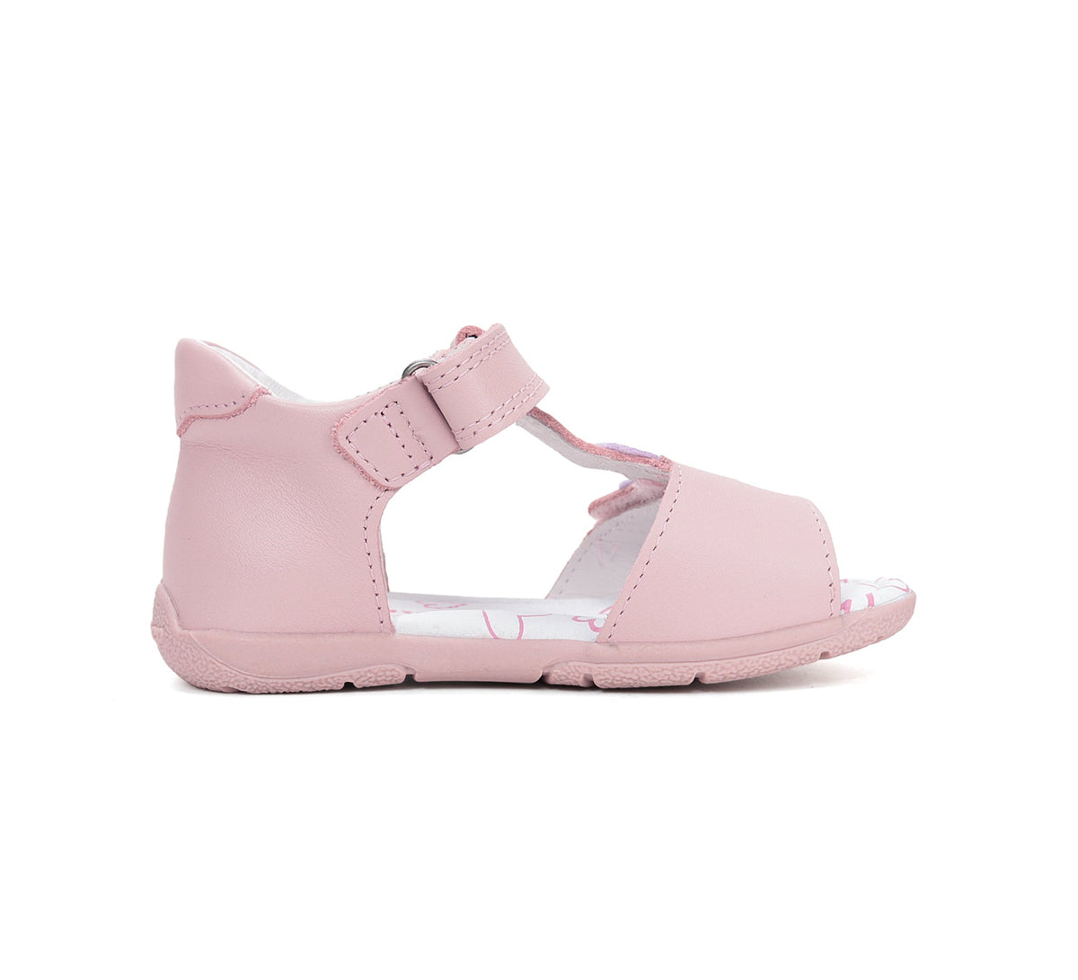 D.D.Step szandál lányka bőr 20-25 Baby Pink virággal