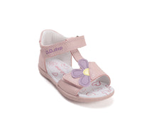D.D.Step szandál lányka bőr 20-25 Baby Pink virággal