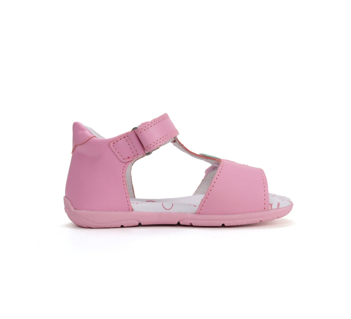 D.D.Step szandál lányoknak, bőr 20-25 Daisy Pink virágmintás