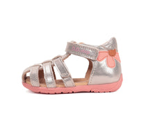 D.D.Step sandale fete piele 20-25 Gold cu floare