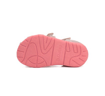 D.D.Step sandale fete piele 20-25 Gold cu floare