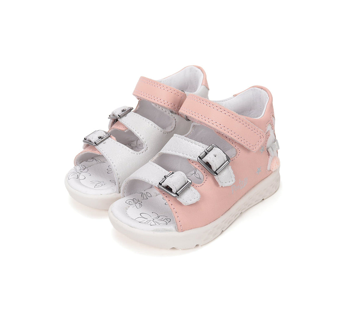 D.D.Step sandale fete Ponte20 supinati 22-27 Baby Pink cu iepuras