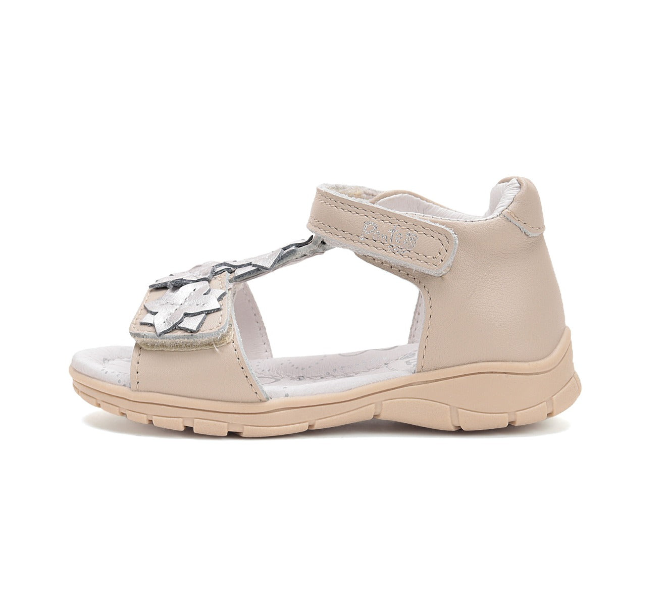 D.D.Step sandale fete Ponte20 supinati 22-27 Champagne cu floricele Imagine secundară a produsului