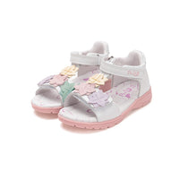 D.D.Step sandale fete Ponte20 supinati 22-27 White cu floricele