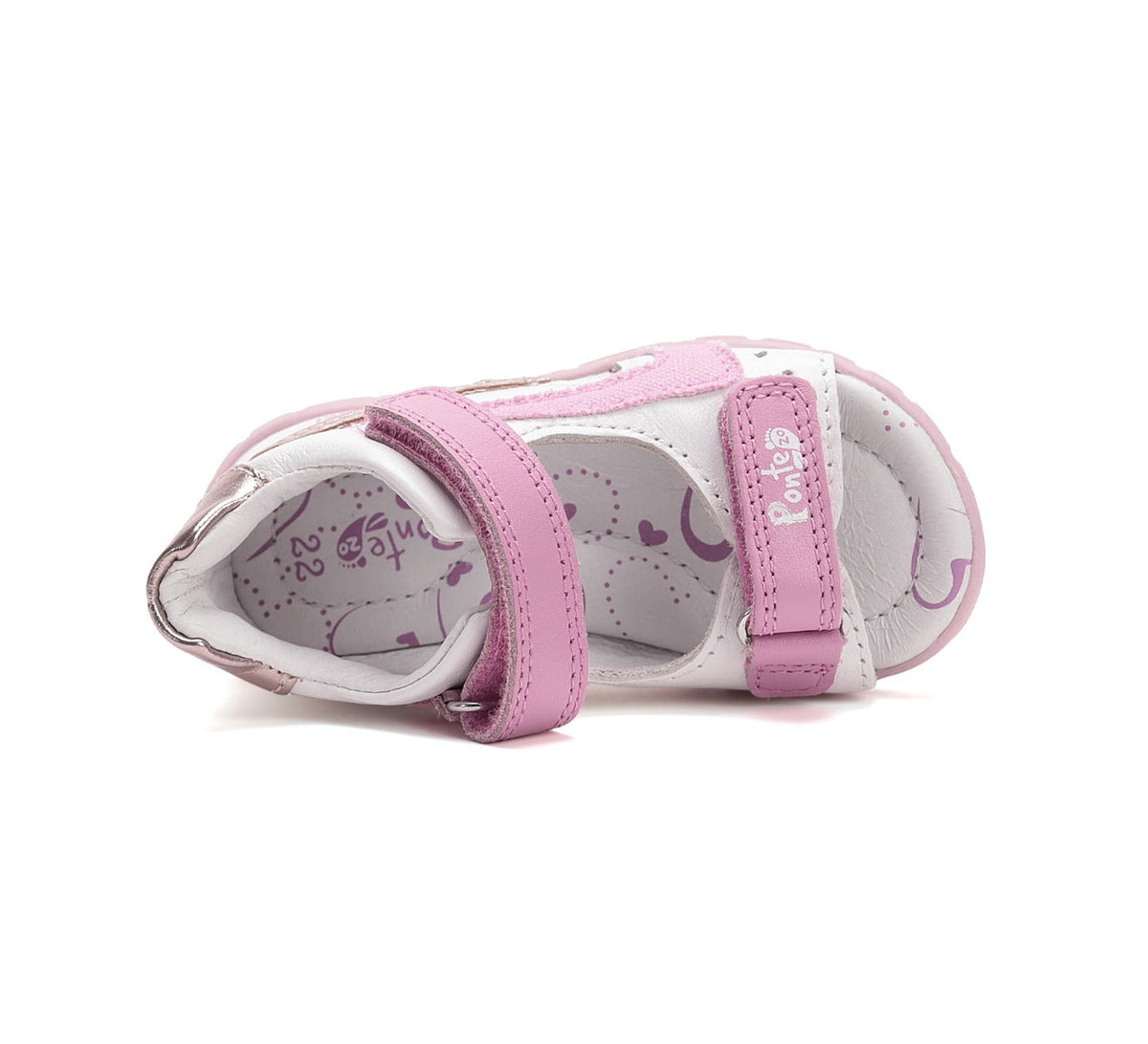 D.D.Step sandale fete Ponte20 supinati 22-27 White cu roz