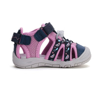 D.D.Step sandale fete "Quick Dry" 26-31 Mauve cu curcubeu