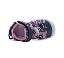 D.D.Step sandale fete "Quick Dry" 26-31 Mauve cu curcubeu