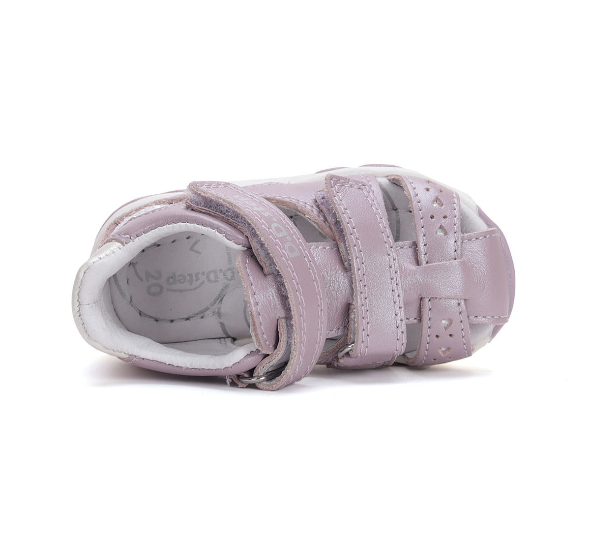D.D.Step sandale fetite 20-25 Mauve cu inimoara