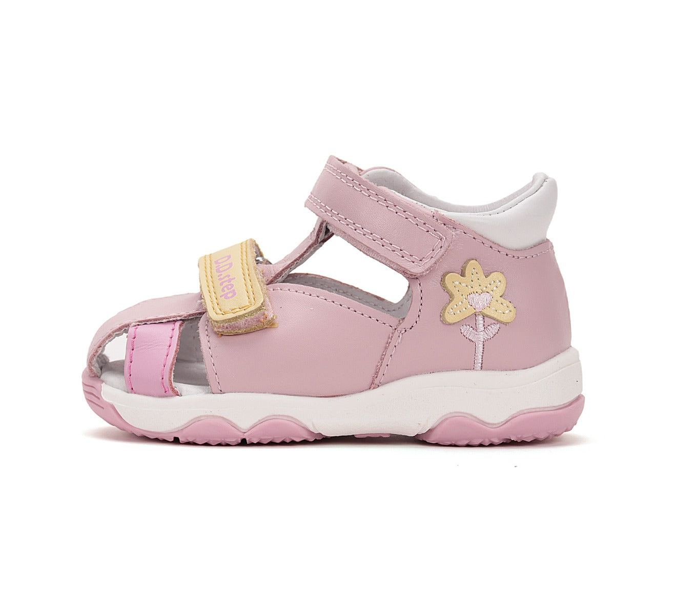 D.D.Step sandale fetite 20-25 Pink cu floare Imagine secundară a produsului