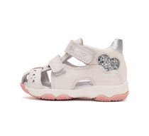 D.D.Step sandale fetite 26-31 White cu inimoara
