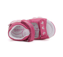 D.D.Step sandale fetite cu LED 20-25 Dark Pink cu fluturasi