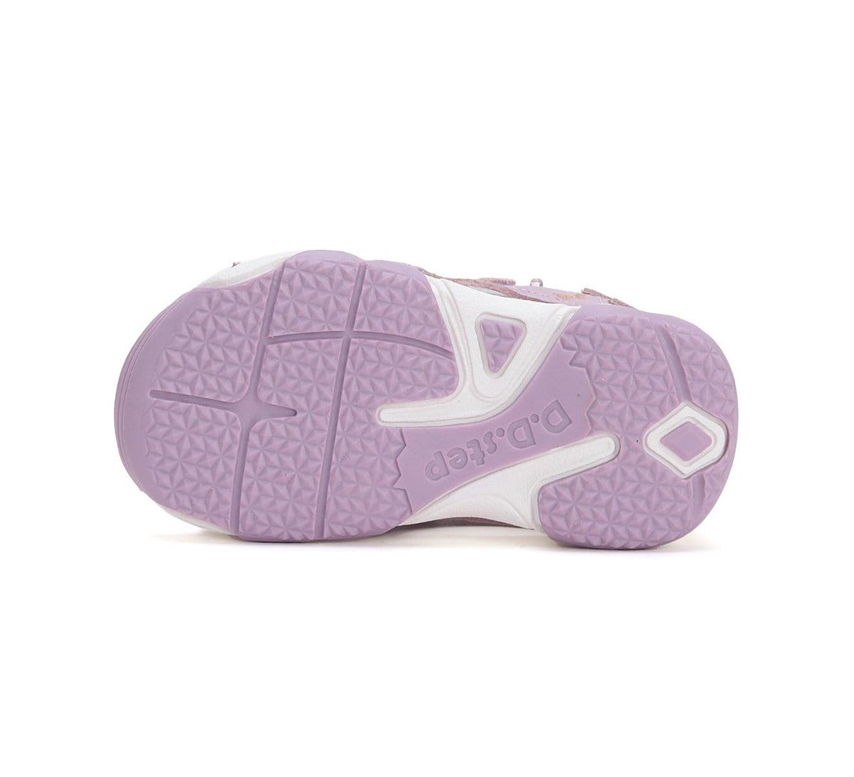 D.D.Step sandale fetite cu LED 26-31 Mauve cu fluturasi