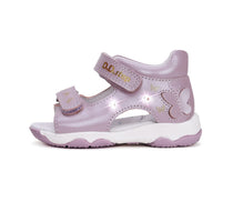 D.D.Step sandale fetite cu LED 26-31 Mauve cu fluturasi