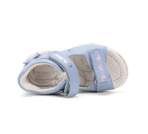 D.D.Step sandale fetite cu LED 20-25 Sky Blue cu fluturasi