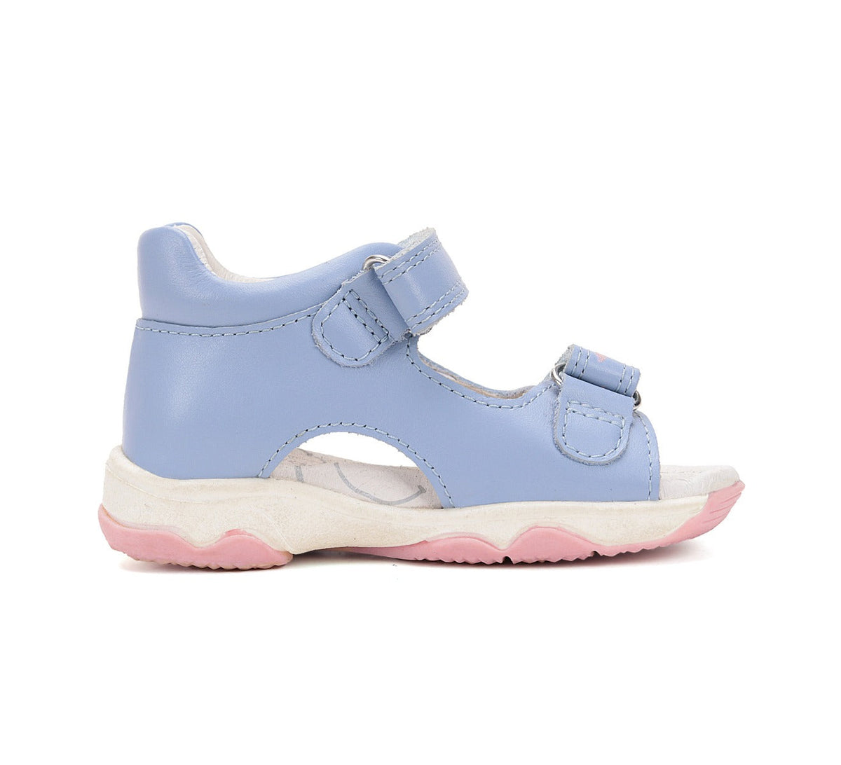 D.D.Step sandale fetite cu LED 26-31 Sky Blue cu fluturasi