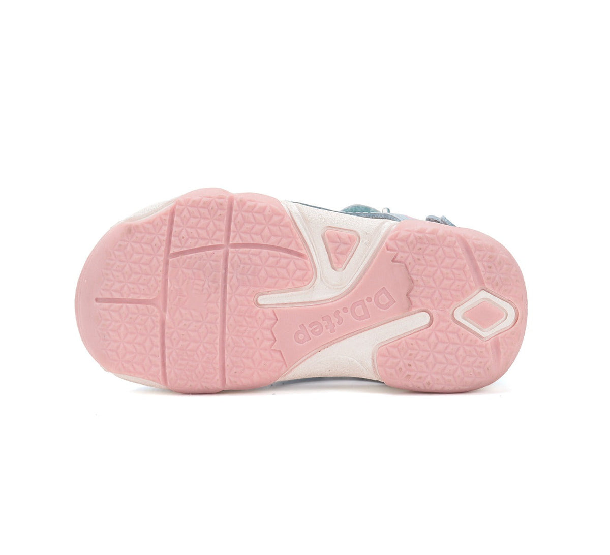 D.D.Step sandale fetite cu LED 26-31 Sky Blue cu fluturasi