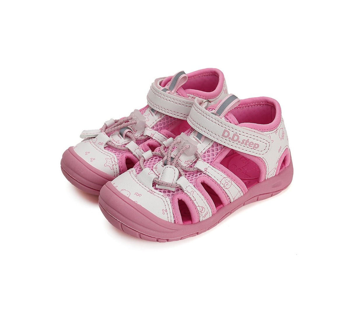 D.D.Step sandale fetite "Quick Dry" 26-31 Pink animale marine