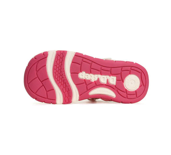 D.D.Step sandale fetite "Quick Dry" 26-31 White cu planete