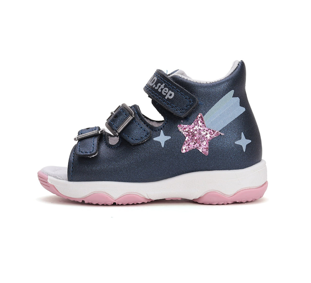 D.D.Step sandale fetite Sun Reactive 20-25 Royal Blue cu stea