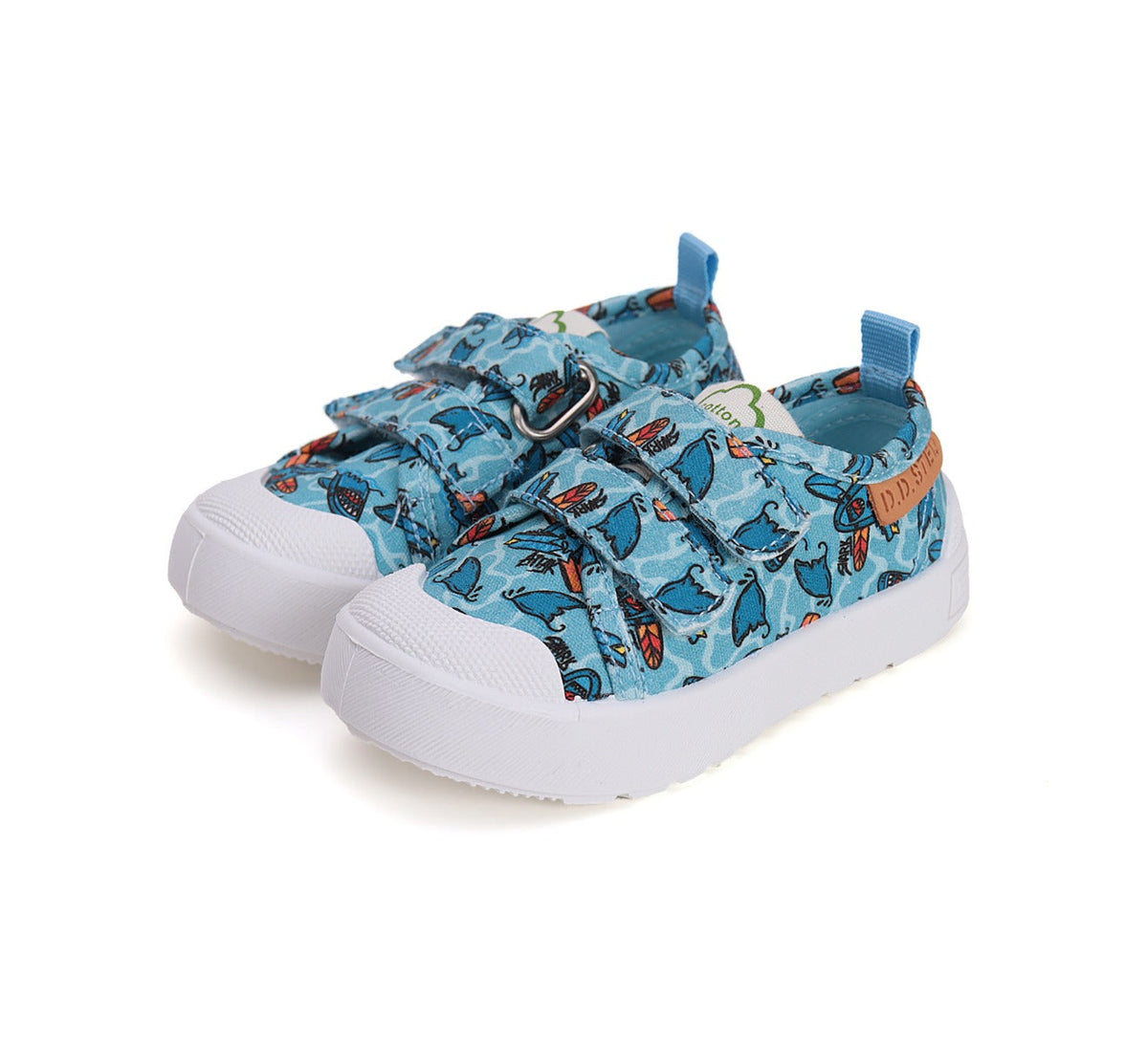 D.D.Step tenisi baieti 20-25 Sky Blue cu Surf