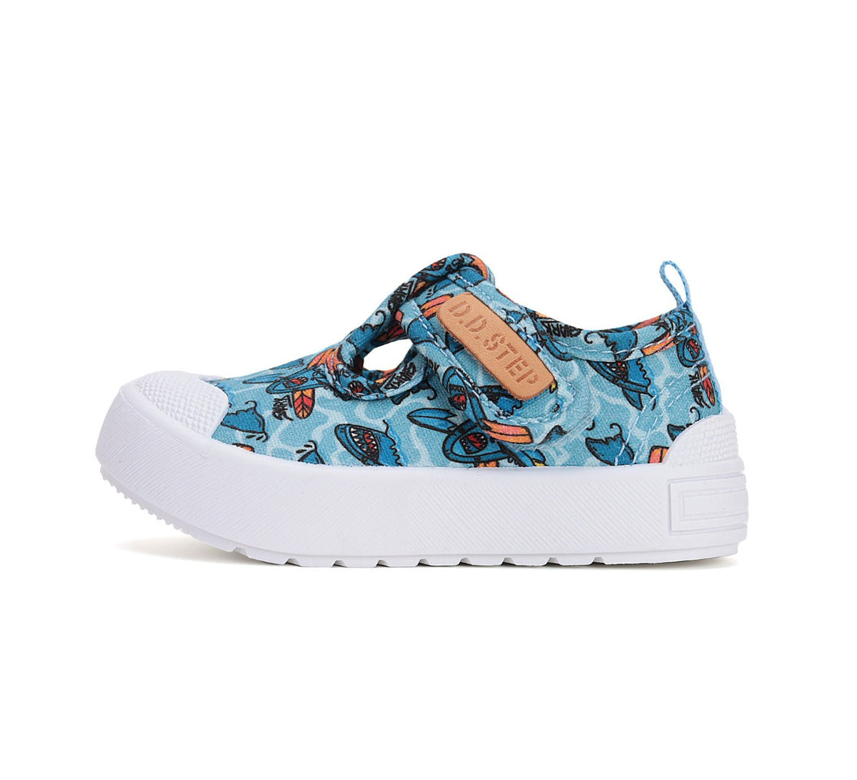 D.D.Step tenisi baieti decupati 20-25 Sky Blue cu Rechin