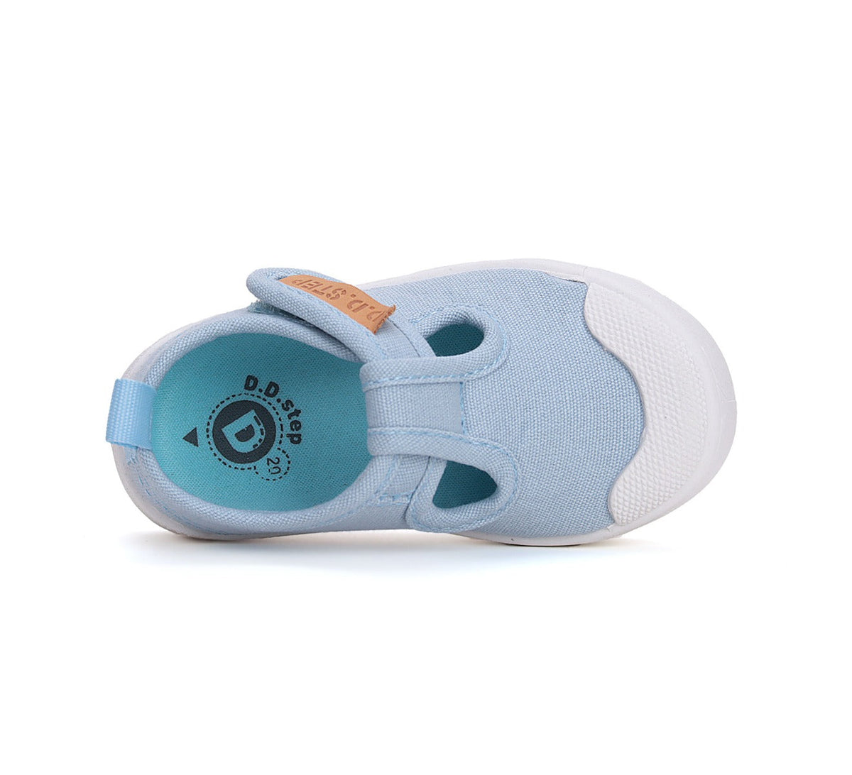 D.D.Step tenisi baieti decupati 26-31 Sky Blue simplu