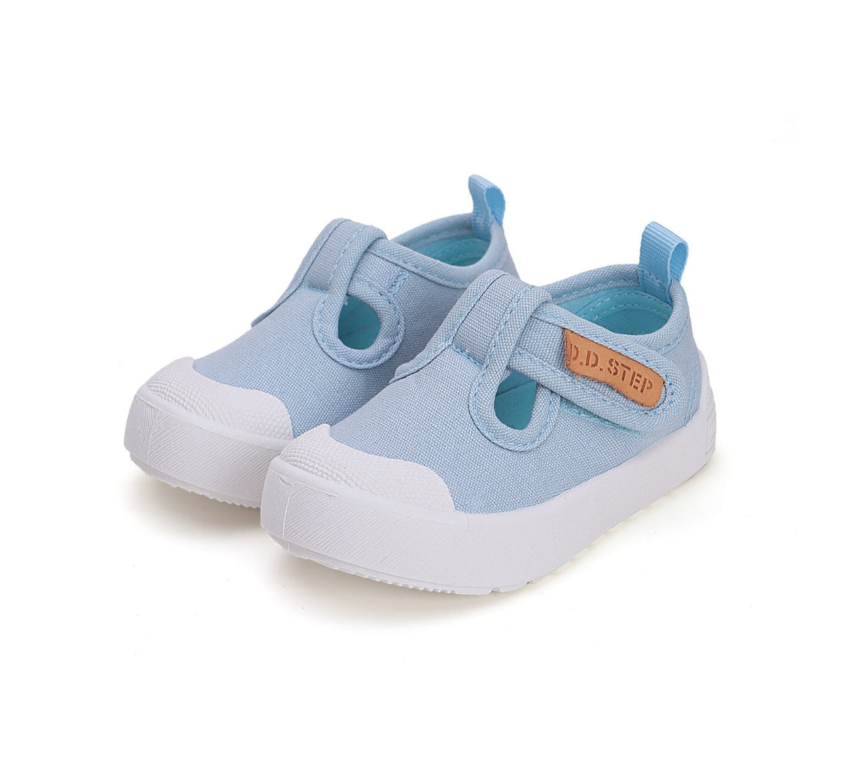 D.D.Step tenisi baieti decupati 26-31 Sky Blue simplu
