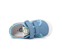 D.D.Step tenisi baieti din panza 22-27 Aero Blue cu dungi