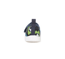 D.D.Step tenisi baieti decupati din panza 22-33 Royal Blue cu graffiti